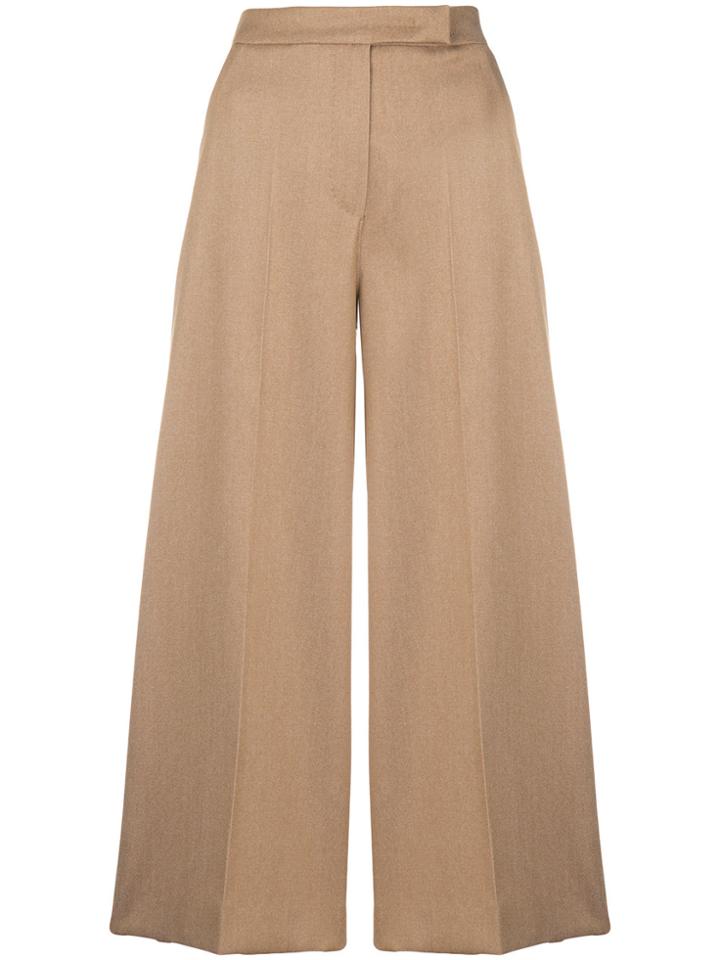 Max Mara Cropped Tailored Trousers - Nude & Neutrals