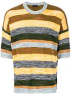 Roberto Collina Striped Short Sleeve Sweater - Multicolour