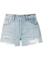 3x1 High Rise Denim Shorts - Blue