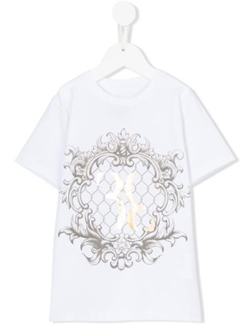 Billionaire Kids Print T-shirt, Boy's, Size: 12 Yrs, White