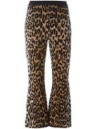 Stella Mccartney Flared Cheetah Jacquard Trousers
