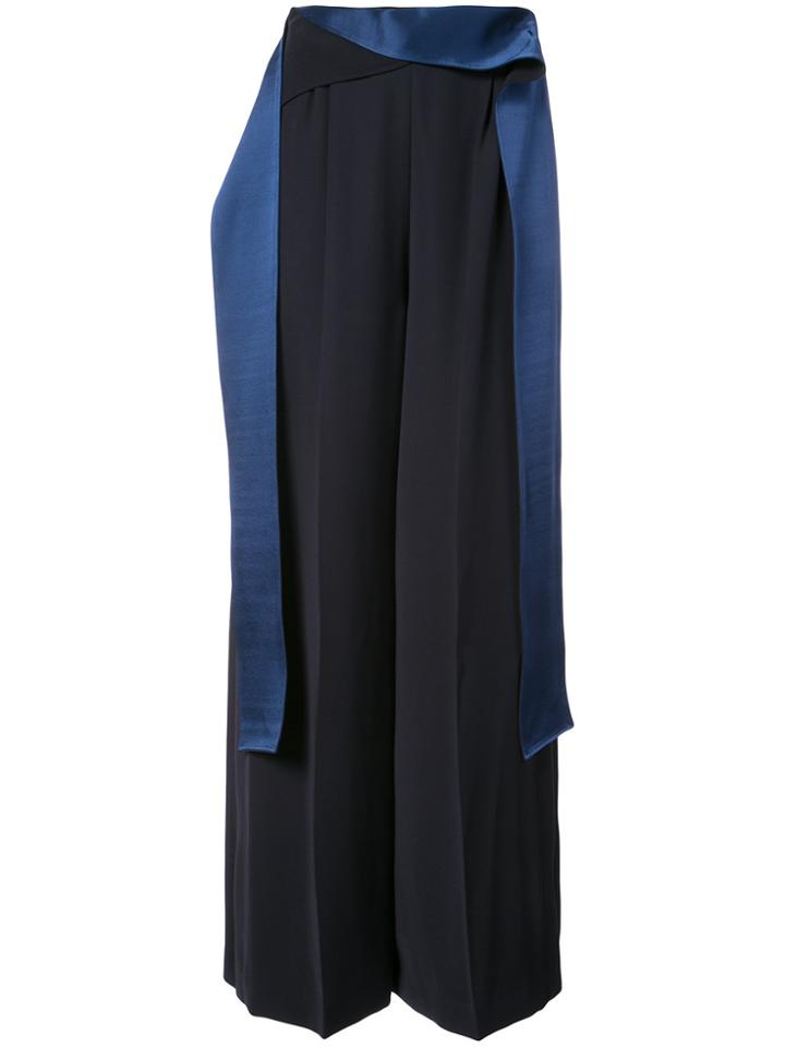 Adeam Wide Leg Sash Trousers - Blue