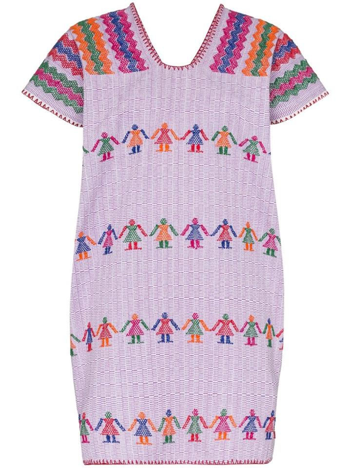 Pippa Holt Embroidered Kaftan Mini Dress - 108 - Multicoloured