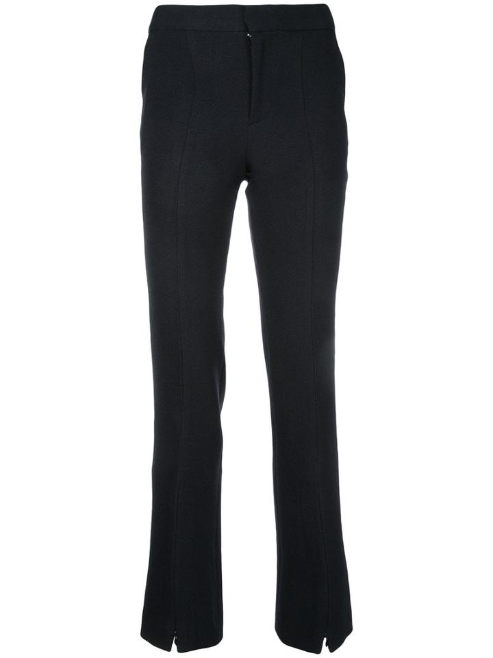 Irene - Zipped Hem Trousers - Women - Polyester/polyurethane - 34, Black, Polyester/polyurethane