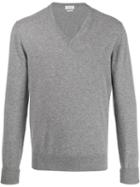 Ballantyne Long-sleeve Fitted Sweater - Grey