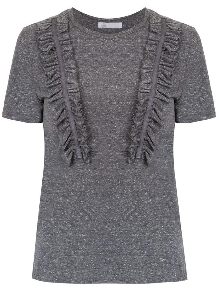 Nk Ruffled Blouse - Grey