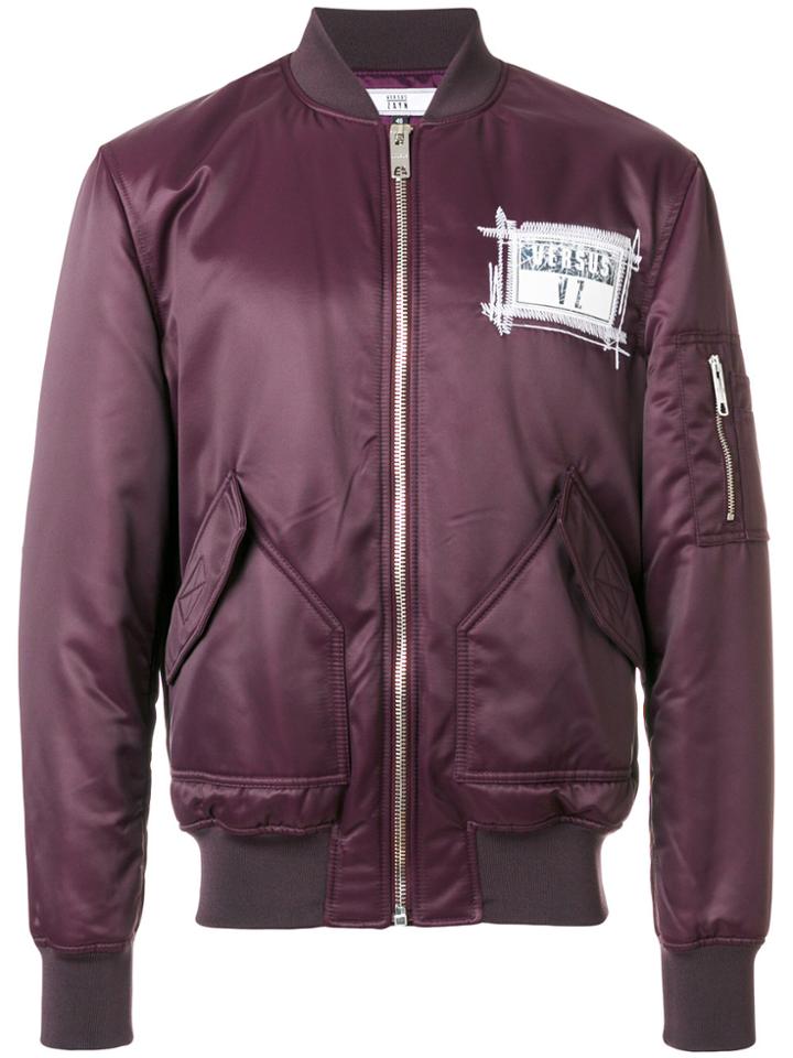 Versus Zayn X Versus Padded Bomber Jacket - Pink & Purple