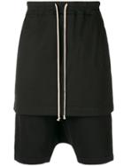 Rick Owens Drkshdw Layered Track Shorts - Black