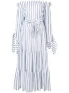 Erika Cavallini Bardot Striped Dress - Blue