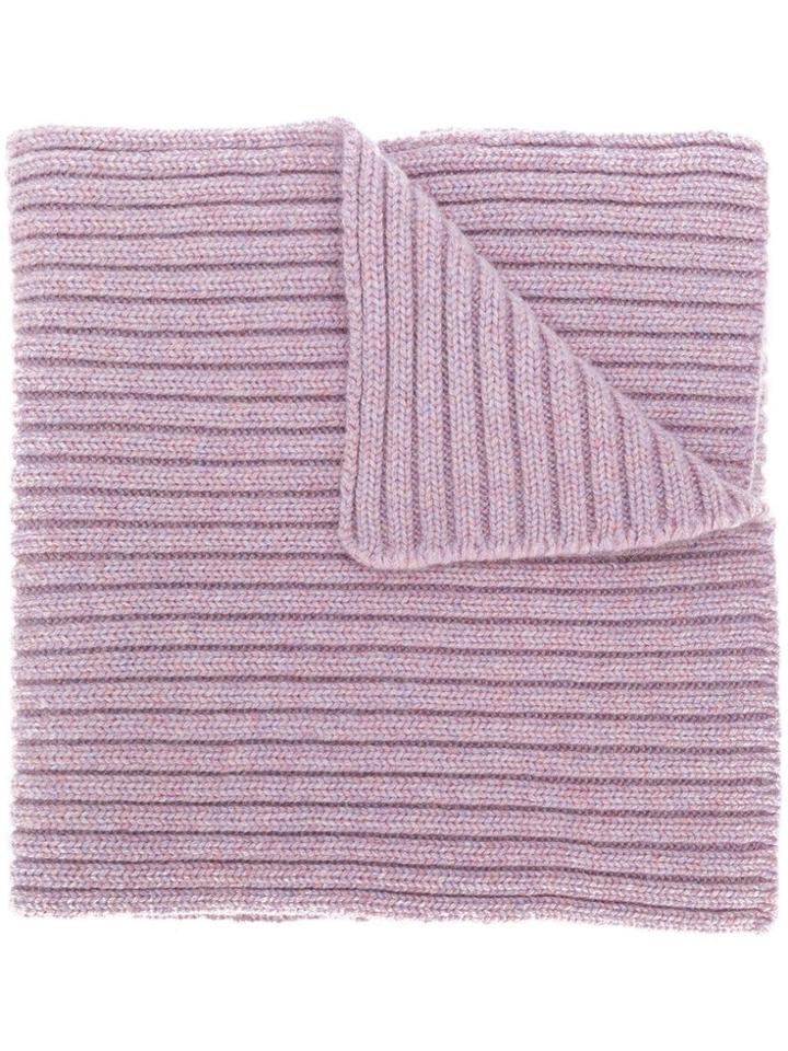 Pringle Of Scotland Cross Over Cashmere Scarf In Heather - Purple