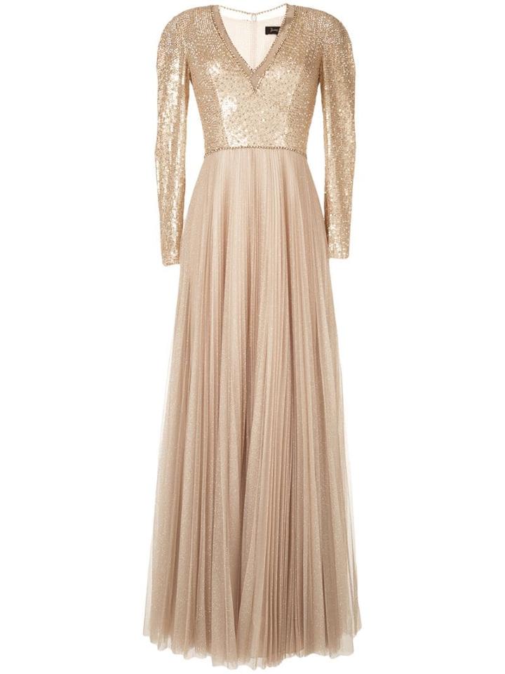 Jenny Packham Embellished Dress - Gold