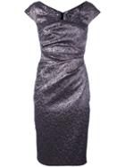 Talbot Runhof 'kortney' Dress, Women's, Size: 42, Grey, Polyester/metallized Polyester/spandex/elastane/cupro