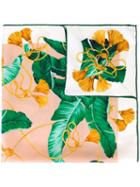 Dolce & Gabbana Banana Leaf & Tassel Print Foulard, Women's, Green, Silk