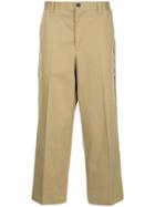 Coohem Tweed Side Panel Chinos - Brown