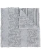 M Missoni Knitted Scarf, Women's, Grey, Cotton/polyamide/metallic Fibre