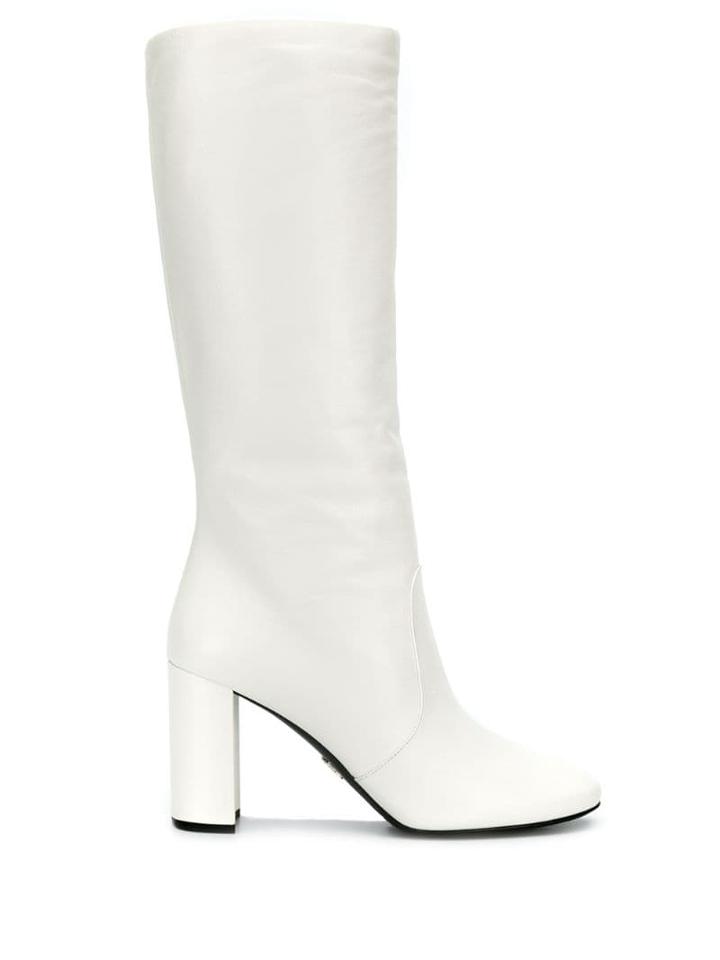 Prada Calf Leg Boots - White