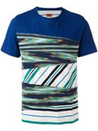 Missoni Zigzag Print T-shirt, Men's, Size: Xl, Blue, Cotton