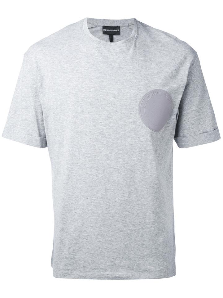Emporio Armani - Logo Patch T-shirt - Men - Cotton - L, Grey, Cotton
