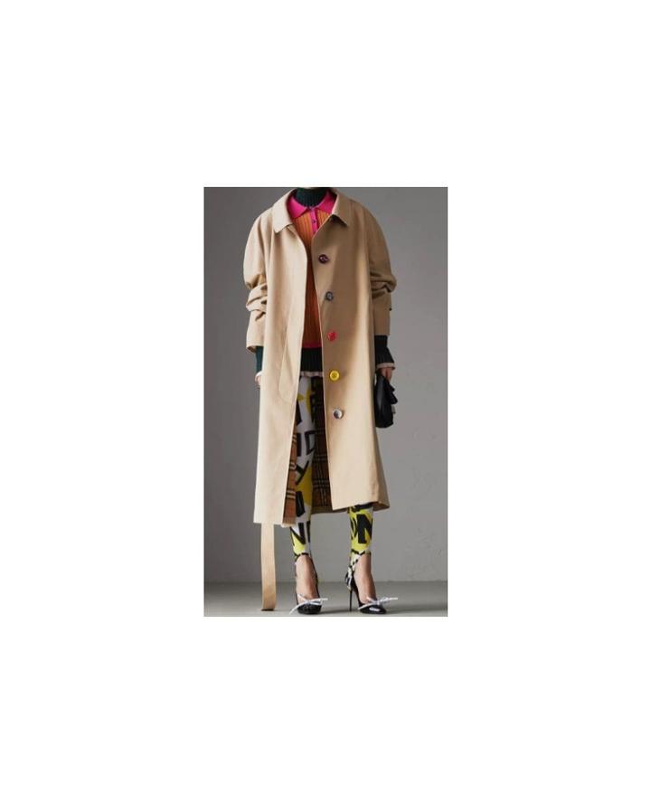 Burberry Burberry - Painted Button Tropical Gabardine Car Coat 22278 -