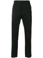 Ymc Perforated Chino Trousers, Men's, Size: 32, Black, Cotton/spandex/elastane