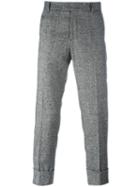 Paolo Pecora Slim-fit Tailored Trousers, Men's, Size: 46, Grey, Silk/cotton/acrylic/alpaca