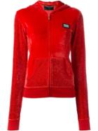 Philipp Plein 'skull Nation' Hoodie, Women's, Size: Small, Red, Cotton/modal/polyester/glass