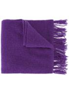 Ami Alexandre Mattiussi Fisherman's Rib Knit Scarf - Pink & Purple