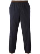 Kolor Cropped Trackpants, Men's, Size: Iii, Blue, Cotton/polyester/viscose