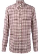 Salvatore Piccolo Checked Classic Shirt, Men's, Size: 40, Red, Cotton