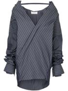 Strateas Carlucci Striped Shirt Dress - Grey