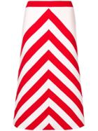 Gucci Striped Midi Skirt - White