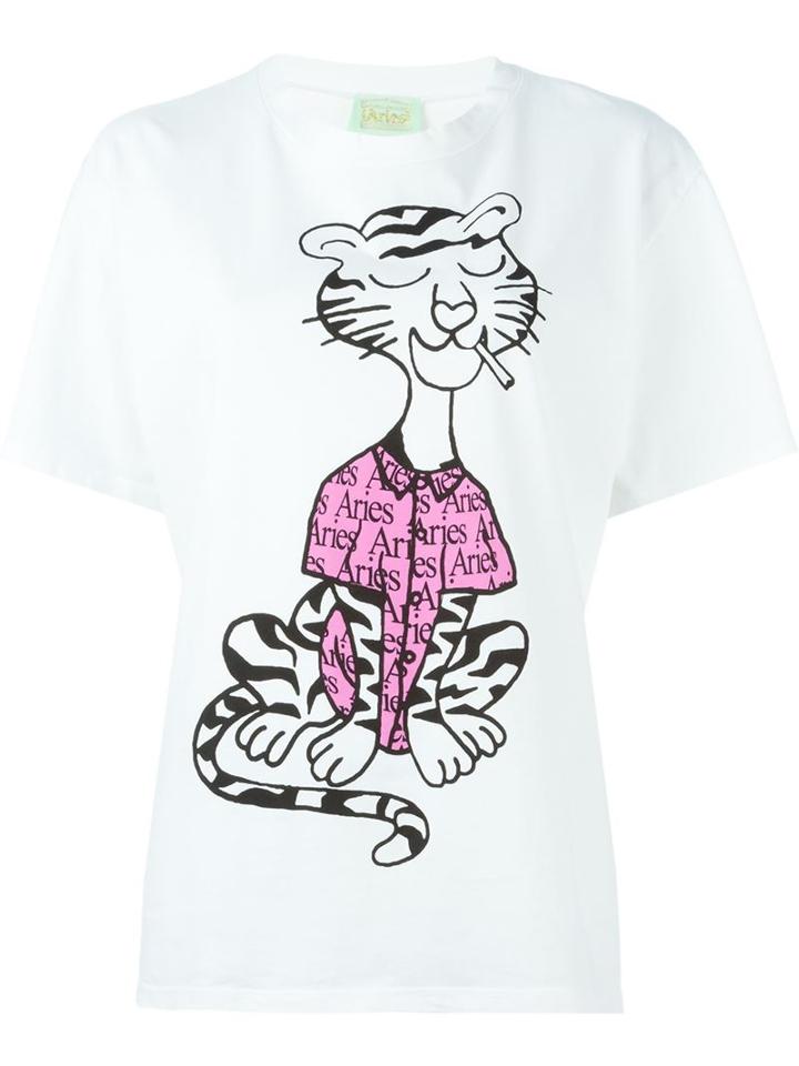 Aries Cartoon Tiger Print T-shirt