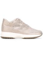 Hogan Crystal Embellished Trainers - Nude & Neutrals