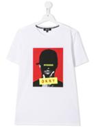 Dkny Kids Teen Graphic Print T-shirt - White
