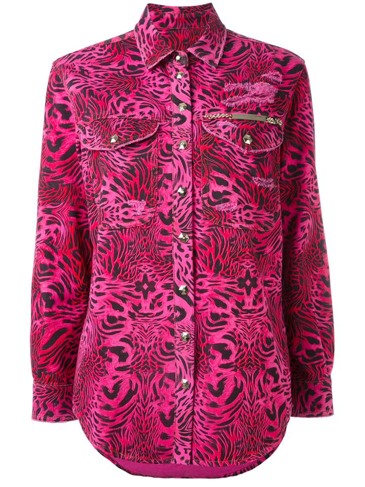 Philipp Plein Printed Shirt - Pink & Purple