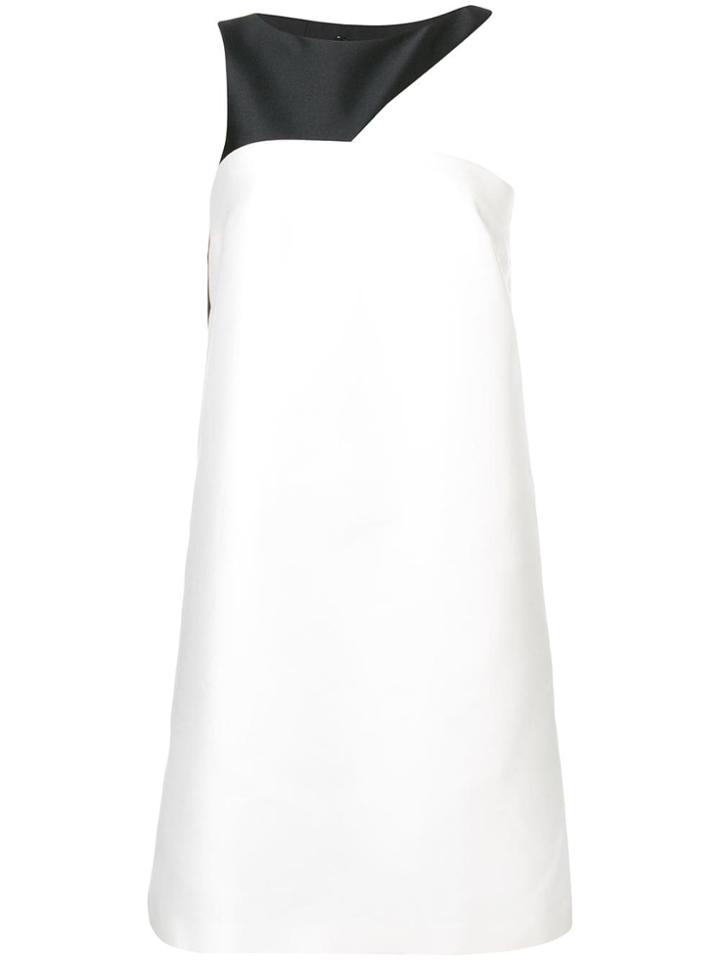 Paule Ka Contrast Flared Dress - Black