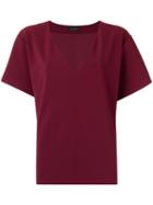 Olympiah - Plain Top - Women - Polyester/spandex/elastane - 38, Red, Polyester/spandex/elastane