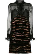 Bottega Veneta Sheer Sequined Dress - Black