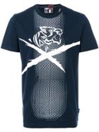 Plein Sport Tiger & Cross Motif T-shirt - Blue