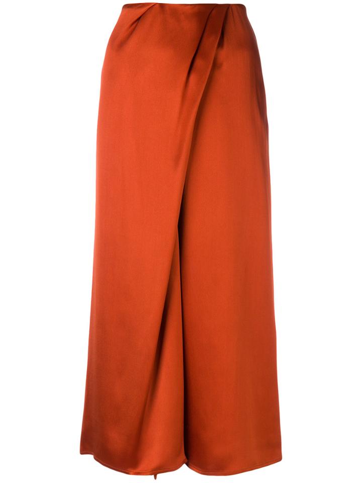Sies Marjan Straight Midi Skirt - Yellow & Orange