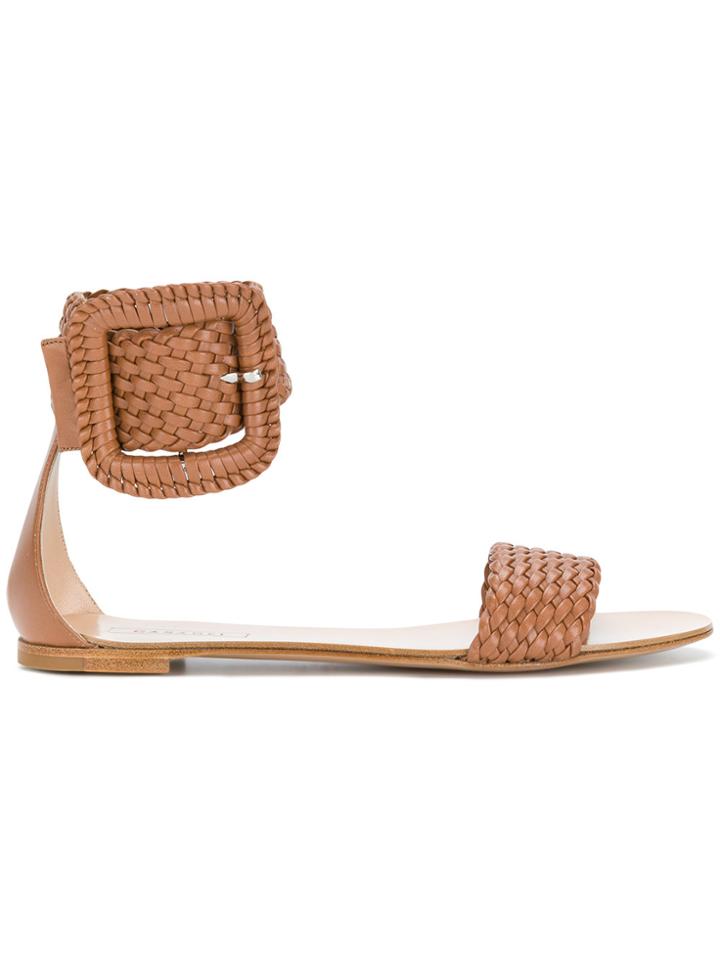 Casadei Woven Sandals - Brown