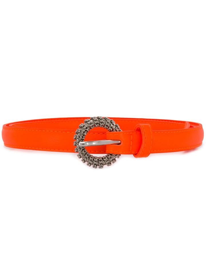 Orciani Skinny Round Buckle Belt - Orange