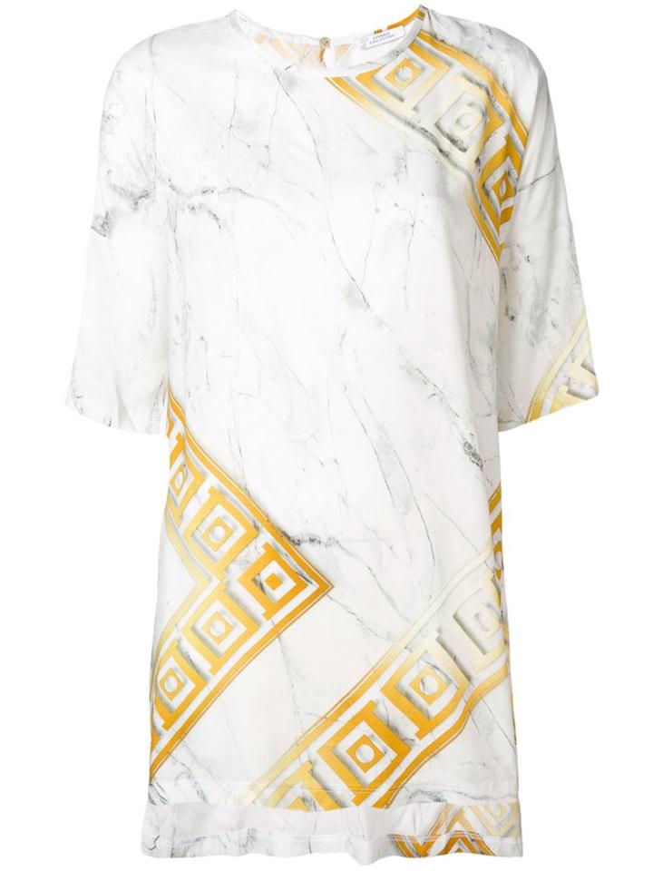 Versace Collection Greek Key Printed T-shirt - White