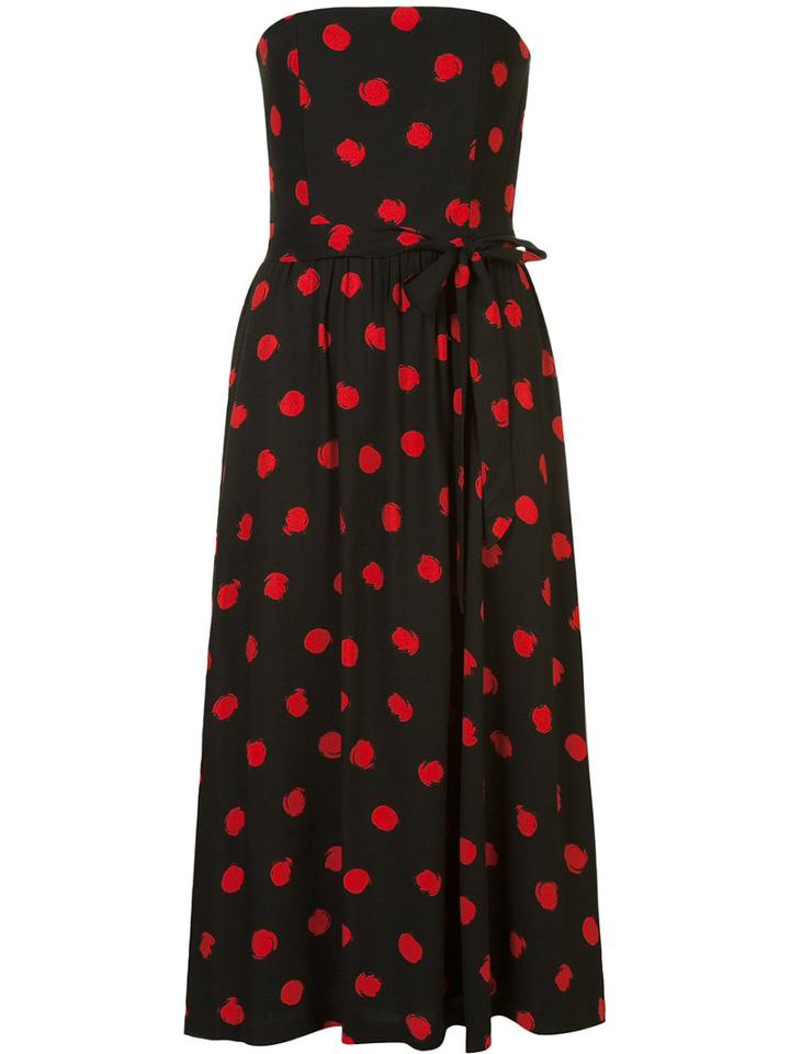 Alice+olivia Printed Strapless Dress, Women's, Size: 6, Black, Polyester/spandex/elastane/viscose