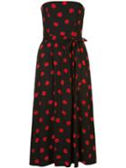 Alice+olivia Printed Strapless Dress, Women's, Size: 6, Black, Polyester/spandex/elastane/viscose