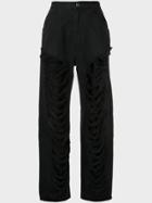 Pony Stone Kisber High Waist Distressed Jeans - Black