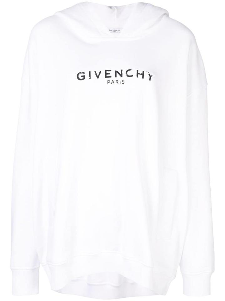 Givenchy Oversized Logo Hoodie - White