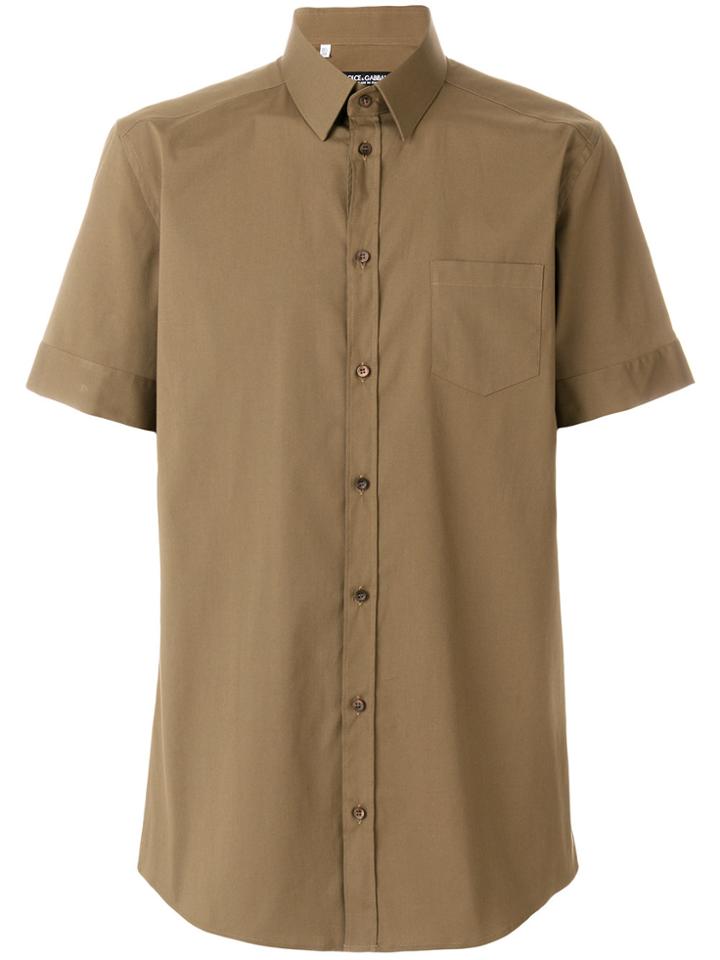 Dolce & Gabbana Short Sleeve Shirt - Brown