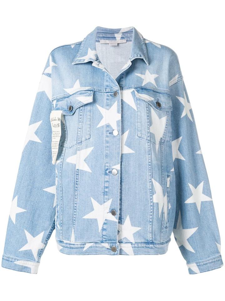 Stella Mccartney Star Print Denim Jacket - Blue
