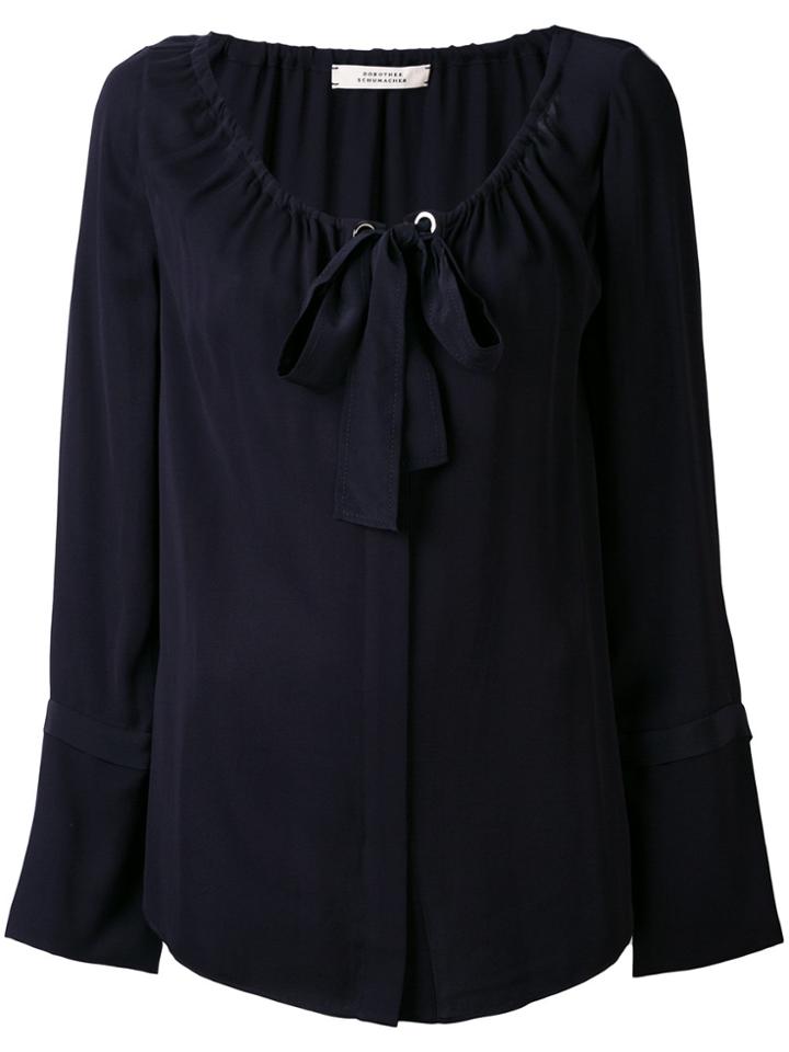 Dorothee Schumacher Tie Neck Blouse - Blue